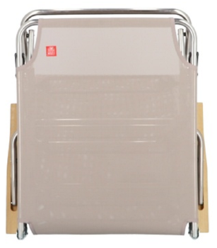 FIAM® Liegestuhl AMIGO 40+ Taupe mit Armlehnen/Eschenholz